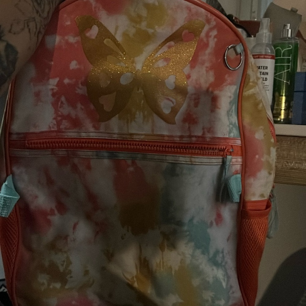 Girls butterfly, tie-dye book bag